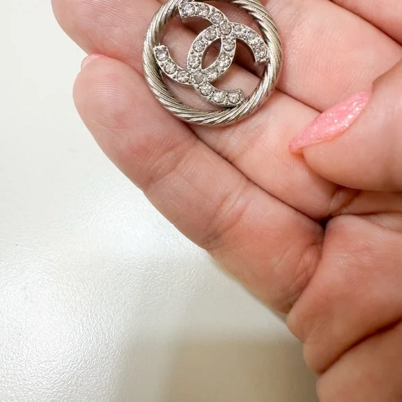 Stamped Upcylced Chanel Zipper Pull Pendent Necklace - Picture 1 of 3
